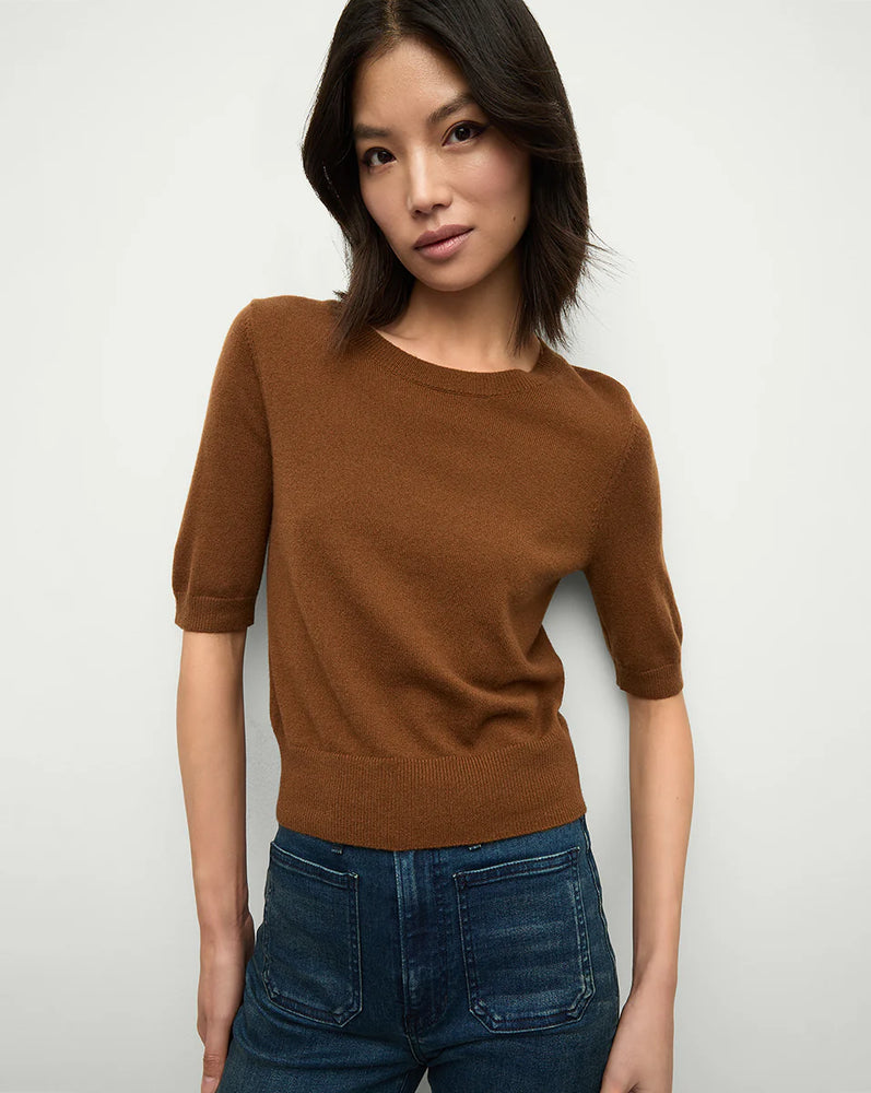 Shana Cashmere Sweater in Whiskey