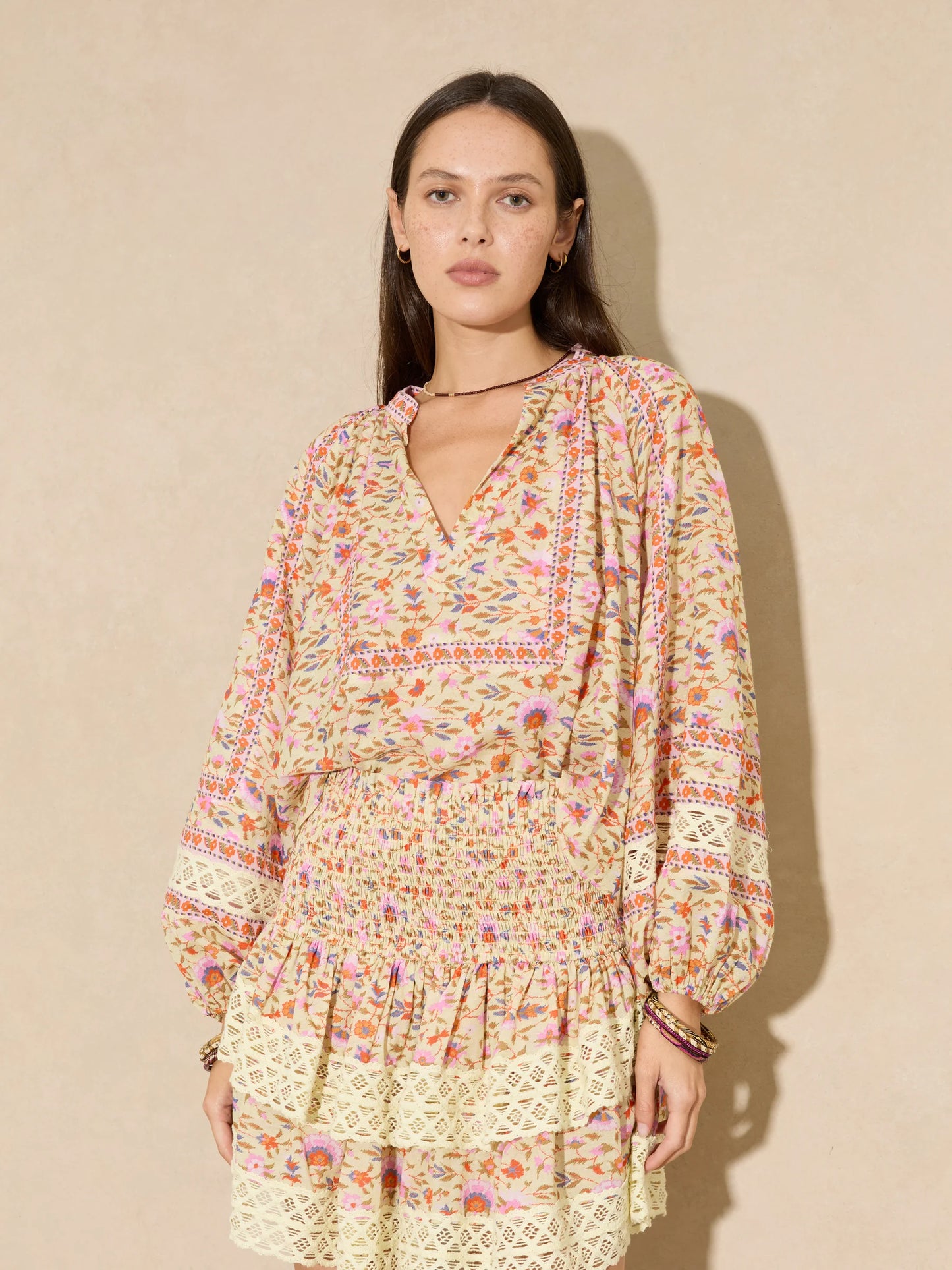 Soraya Shirred Mini Skirt