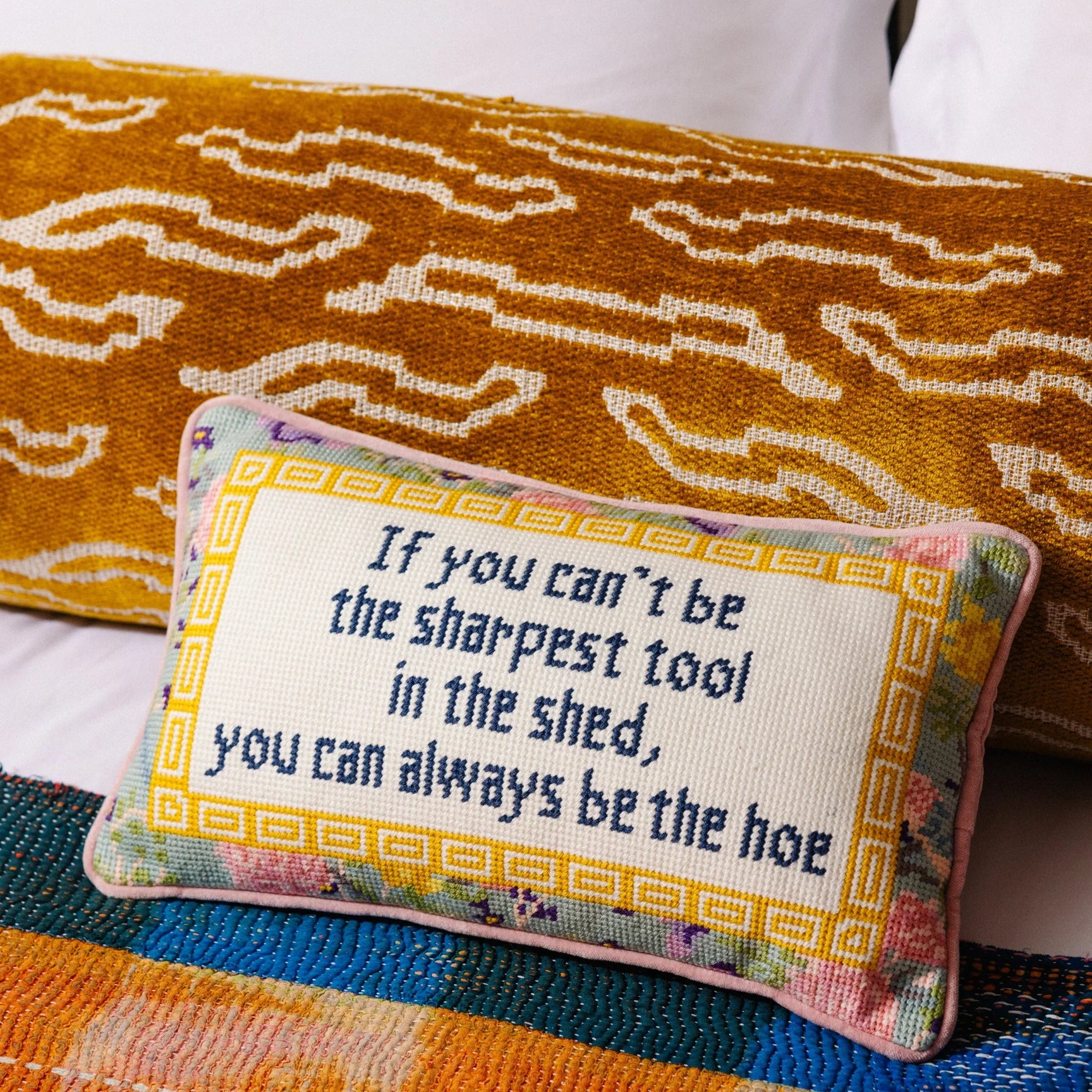 Furbish Studio Love That for You Needlepoint Pillow - Thumbnail 5