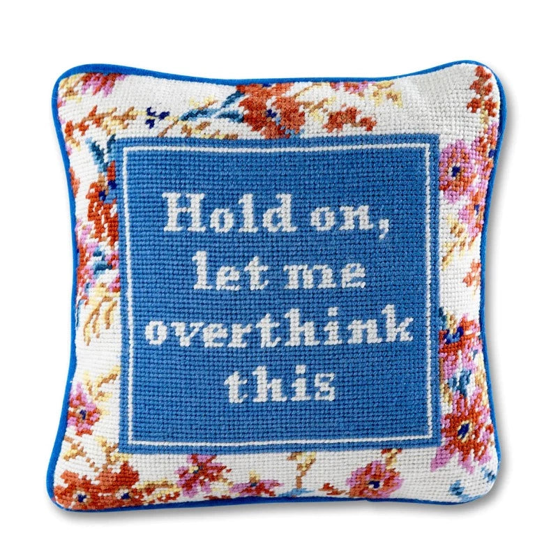 
            
                Load image into Gallery viewer, Overthink Needlepoint Pillow
            
        