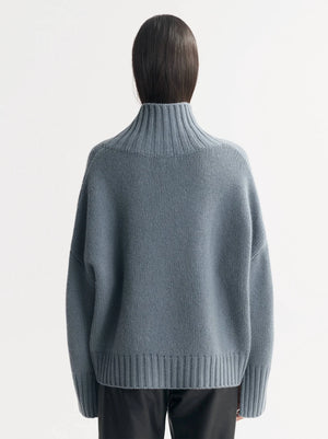 Girlfriend Turtleneck in Pigeon Blue