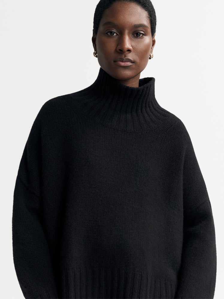 Girlfriend Turtleneck in Black