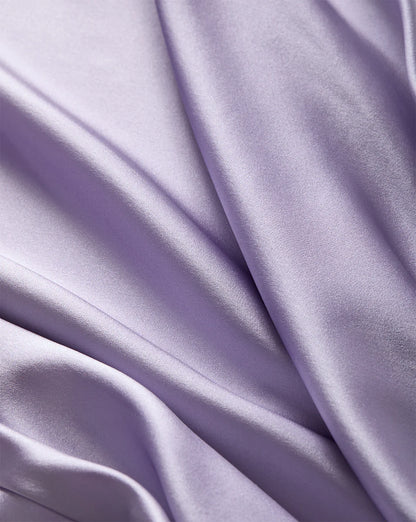 Clover Stretch-Silk Slip Skirt in Soft Lilac