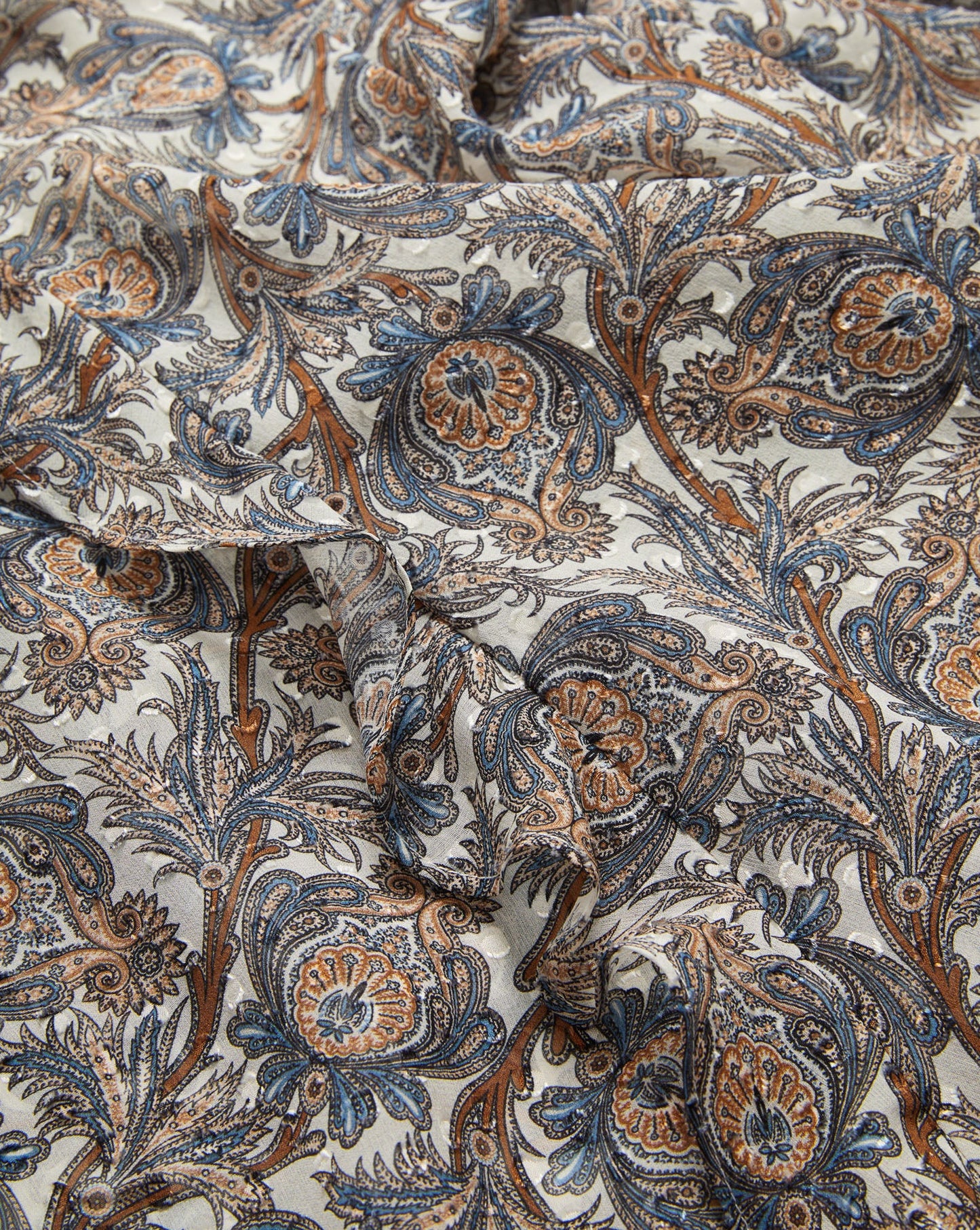 Eleonora Silk Midi Skirt in Dove Multi