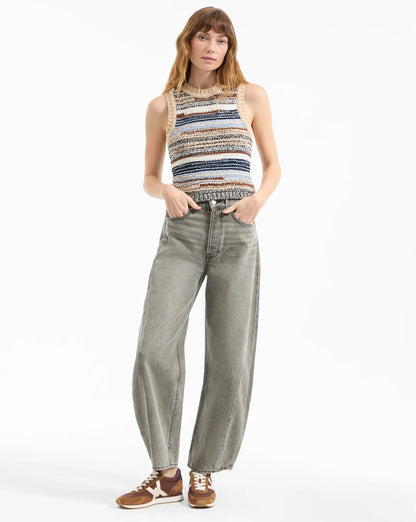 Jerrel Wool-Blend Cropped Tank Top in Whisky Multi