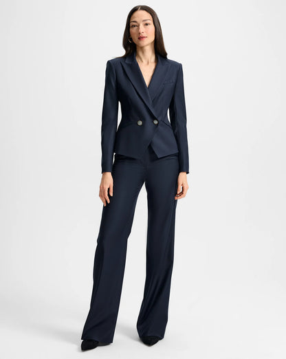 Rickie Cropped Dickey Jacket in Navy