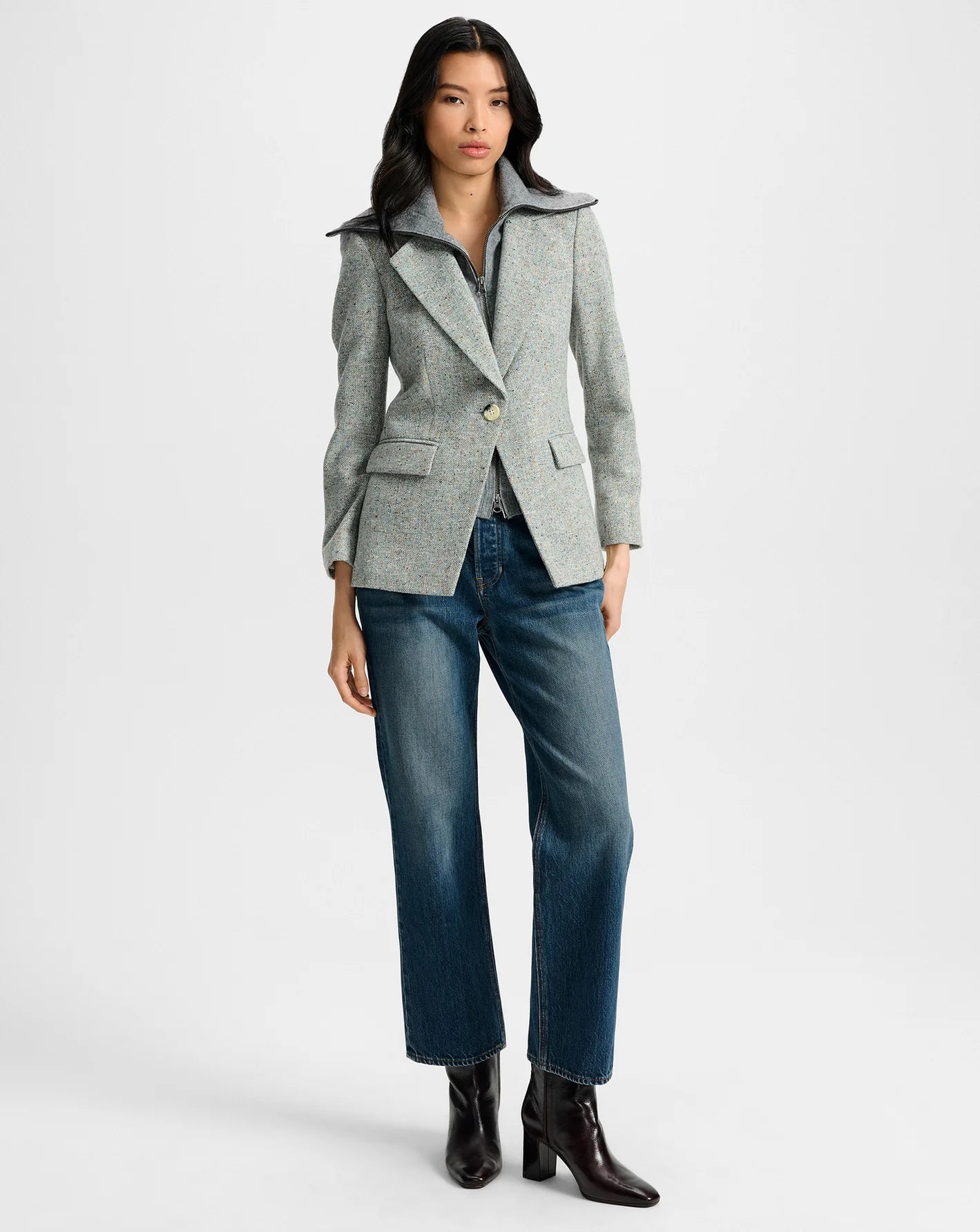 Healy Dickey Jacket Antique Blue Melange