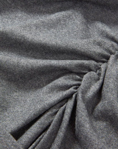 Theodora Wool Midi Dress in Medium Heather Grey