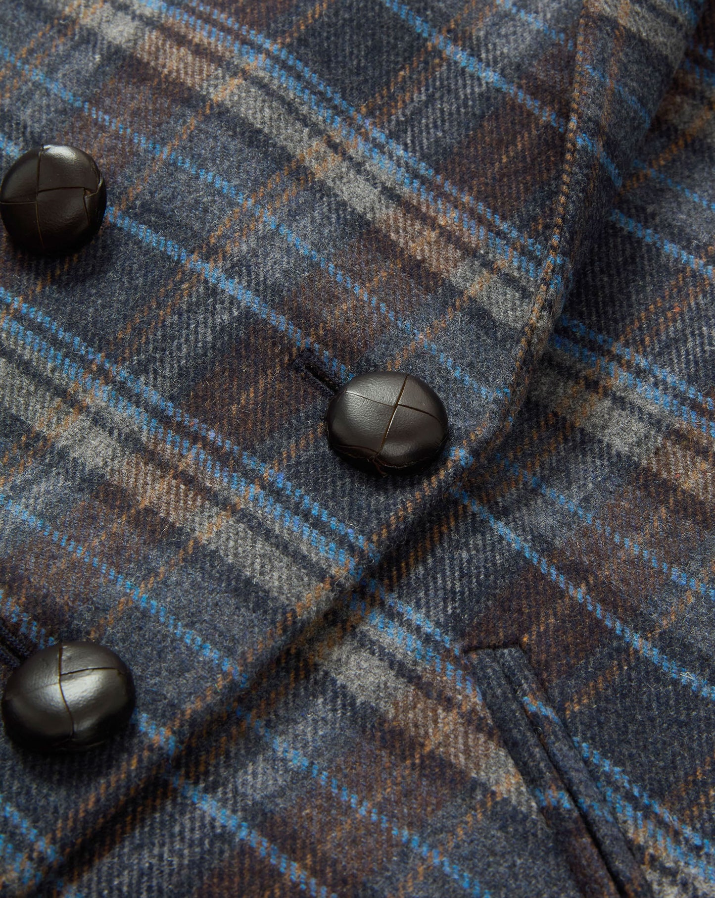 Oria Plaid Dickey Jacket in Blue Multi