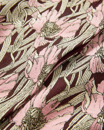 Jessup Floral Vest in Raisin Multi