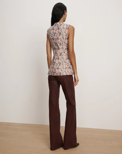Jessup Floral Vest in Raisin Multi