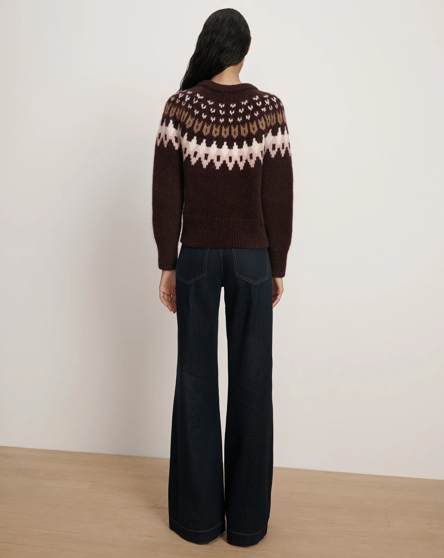 Anne Fair Isle Sweater in Raisin Multi