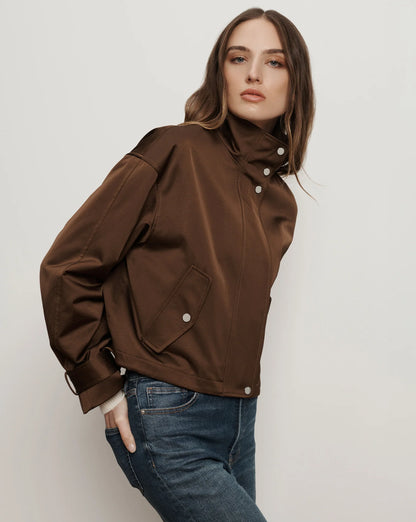 Bateman Cropped Jacket in Walnut