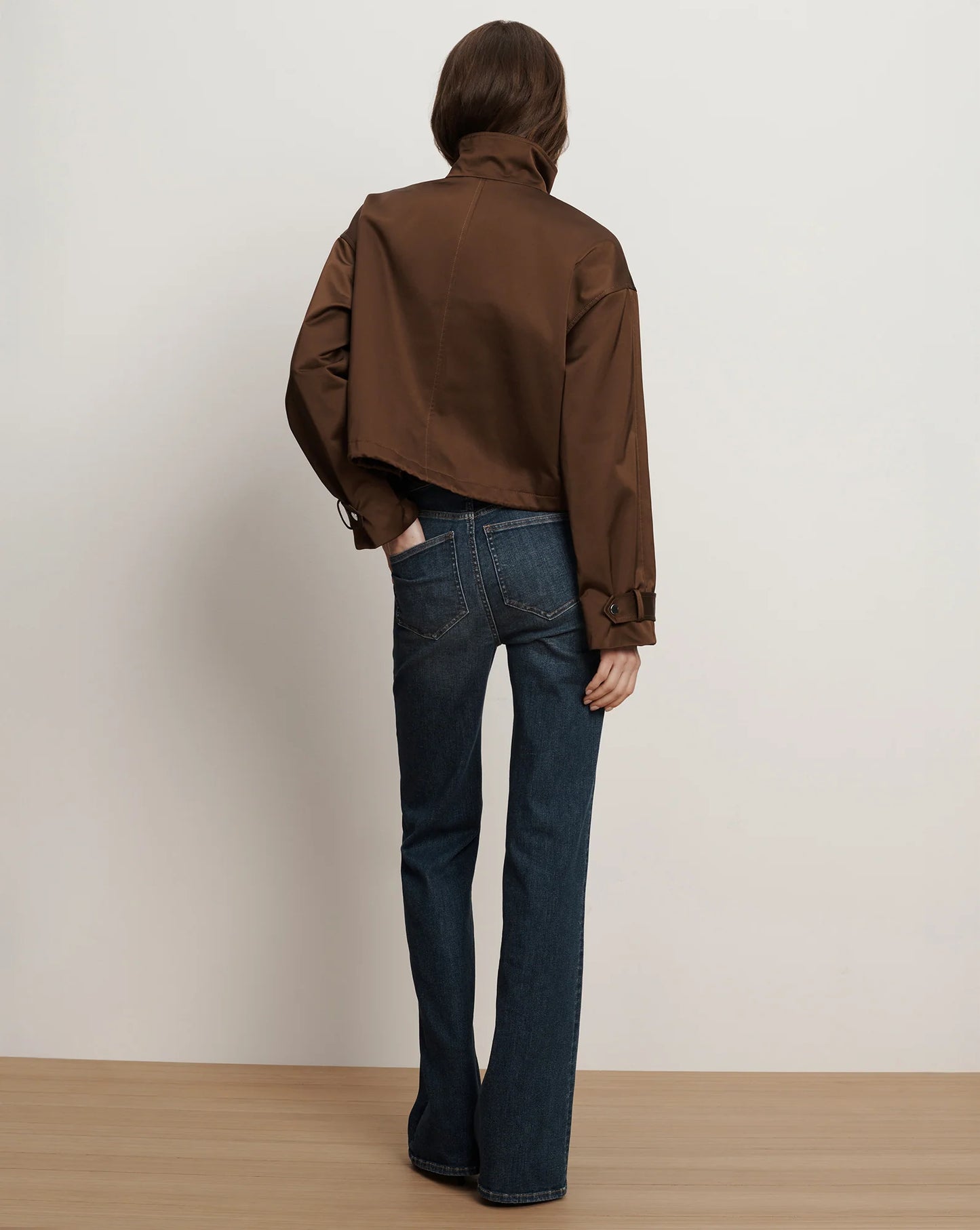 Bateman Cropped Jacket in Walnut