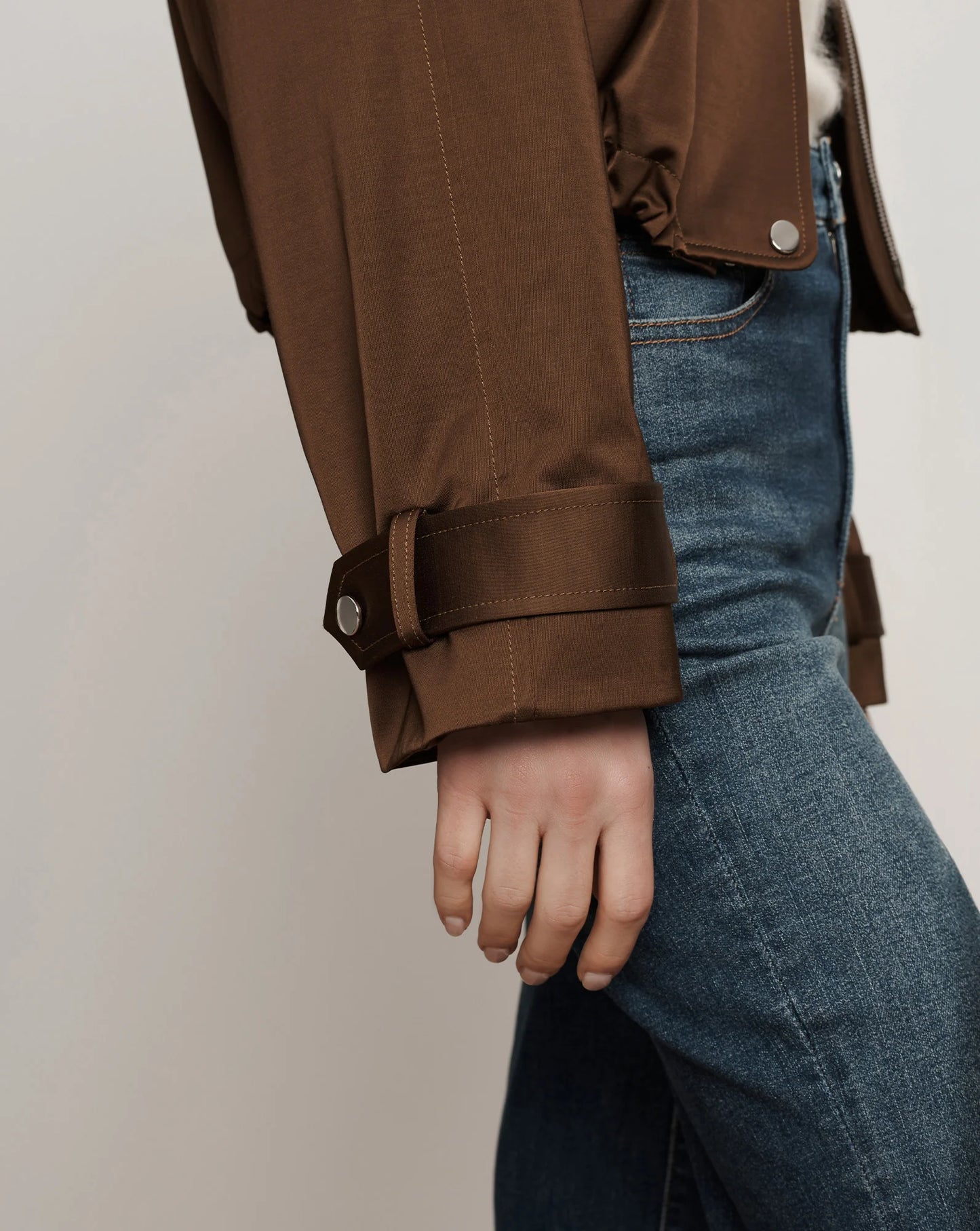 Bateman Cropped Jacket in Walnut