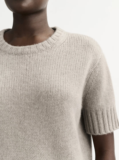 Chunky Short Sleeve in Greige