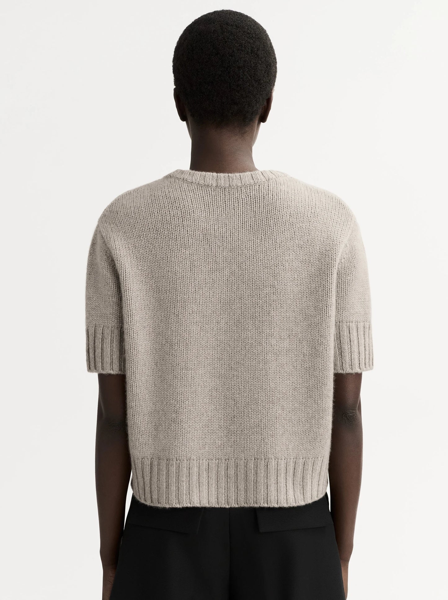 Chunky Short Sleeve in Greige