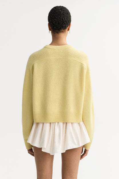 Cashmere Top in Honeydew Yellow