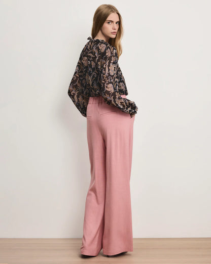 Marbeau Wide-Leg Pant in Petal