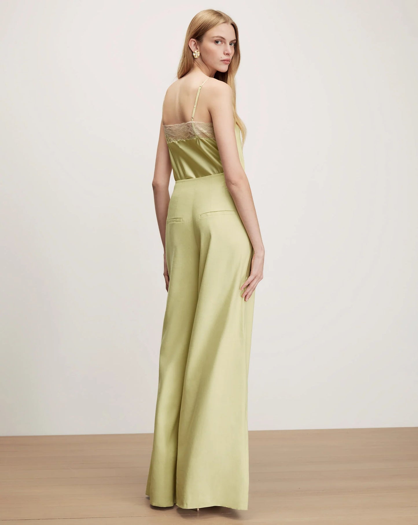 Johanan Stretch-Silk Camisole in Pistachio