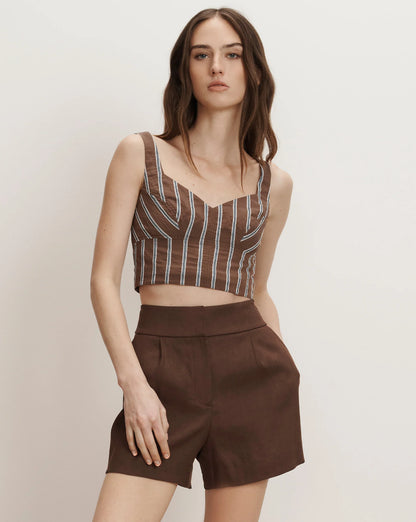 Vionette Tank Top in Brown Mocha