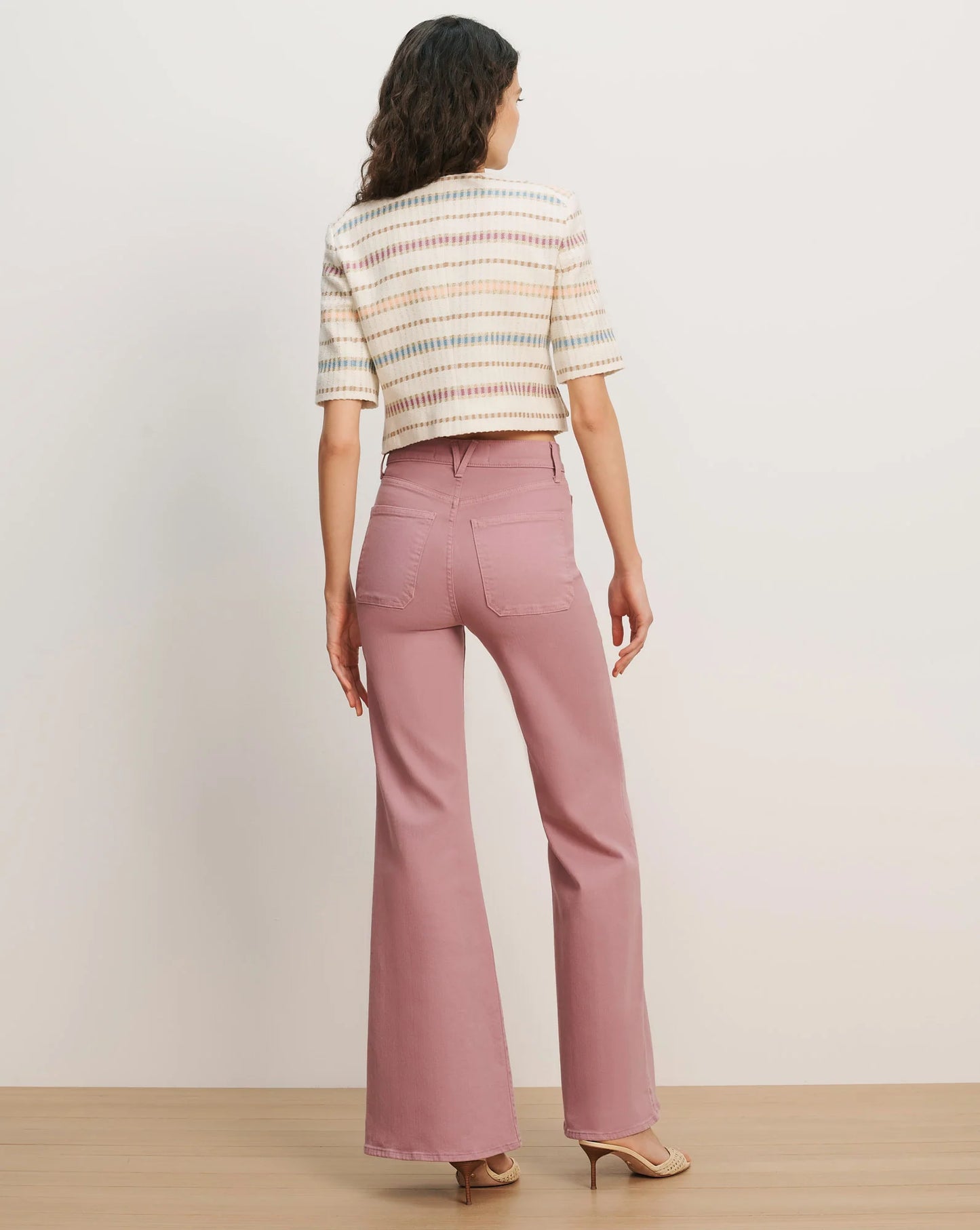 Orville Striped Jacket in Ecru Tweed