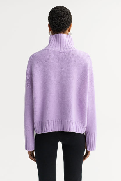 Girlfriend Turtleneck in Lavender