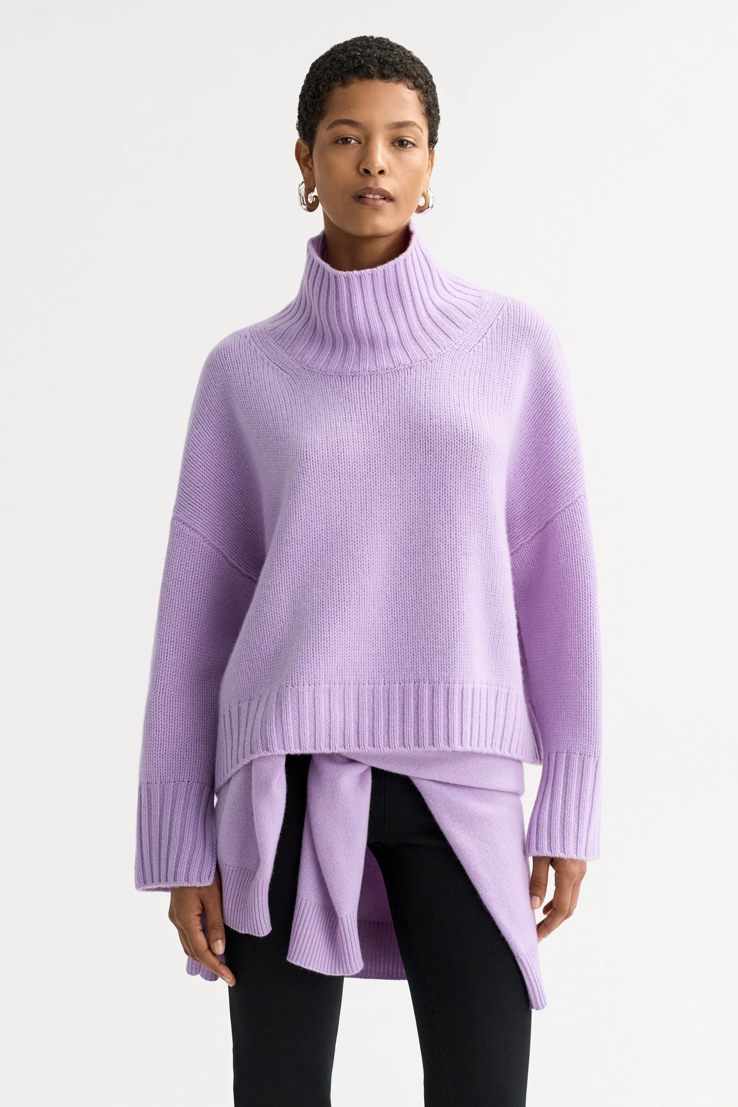 Girlfriend Turtleneck in Lavender