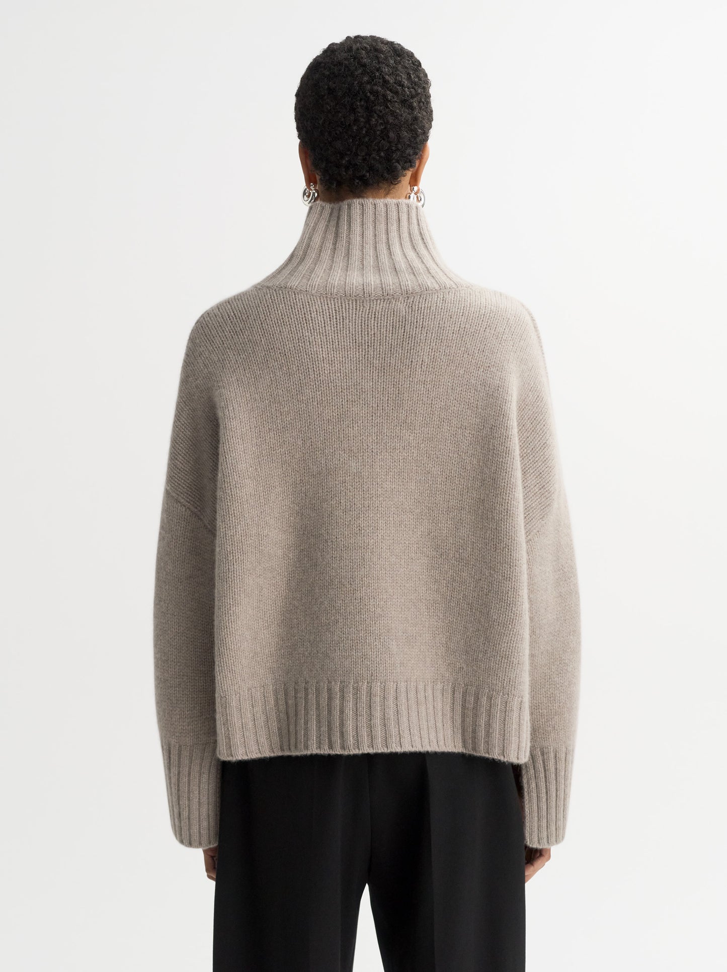 Girlfriend Turtleneck in Greige