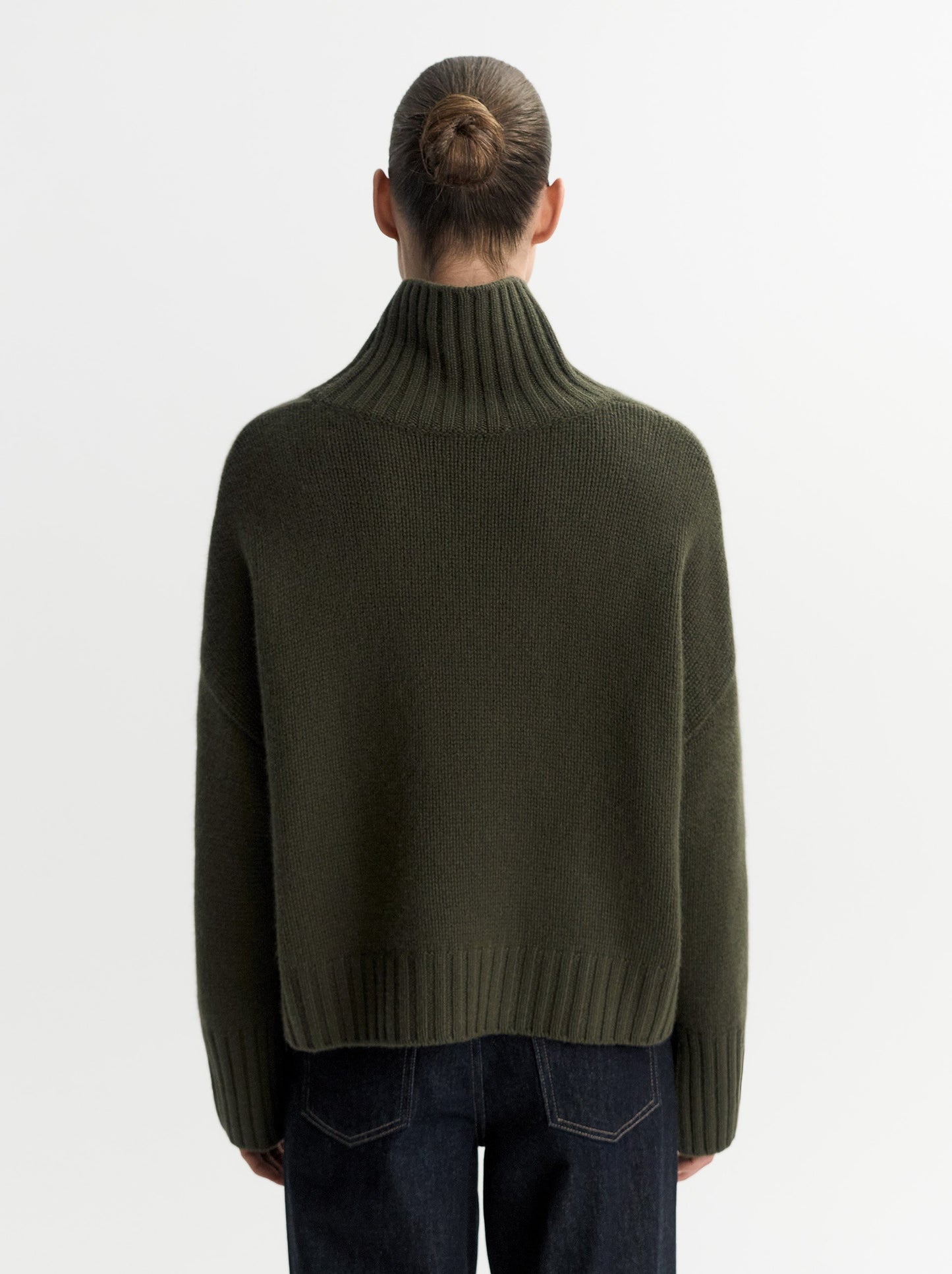 Girlfriend Turtleneck in Olive