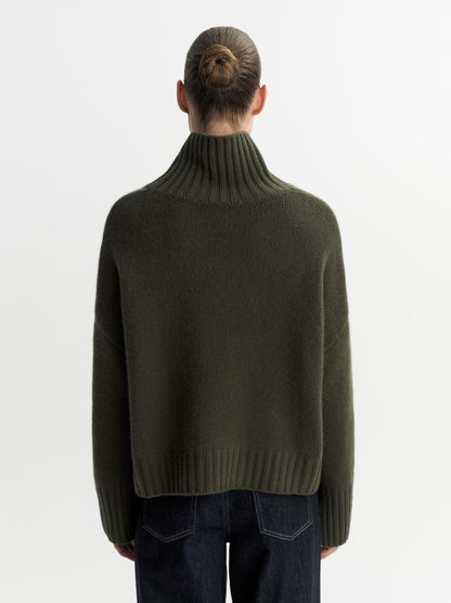 Girlfriend Turtleneck in Olive