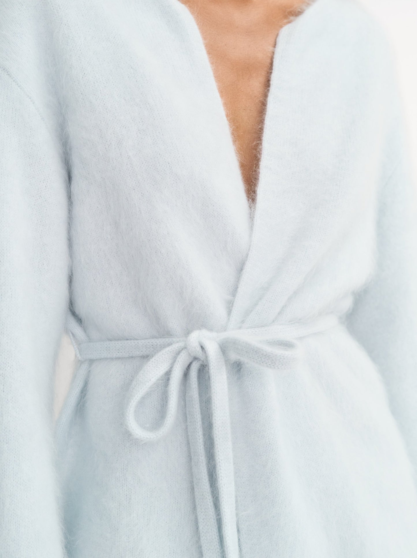 Brushed Cardigan in Light Bue