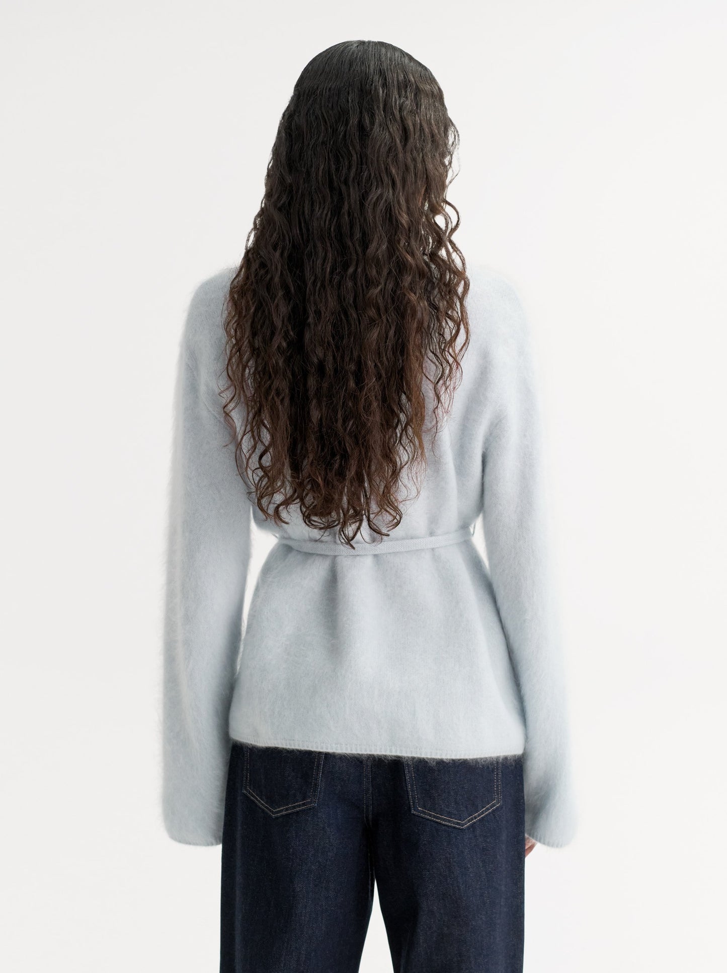 Brushed Cardigan in Light Bue