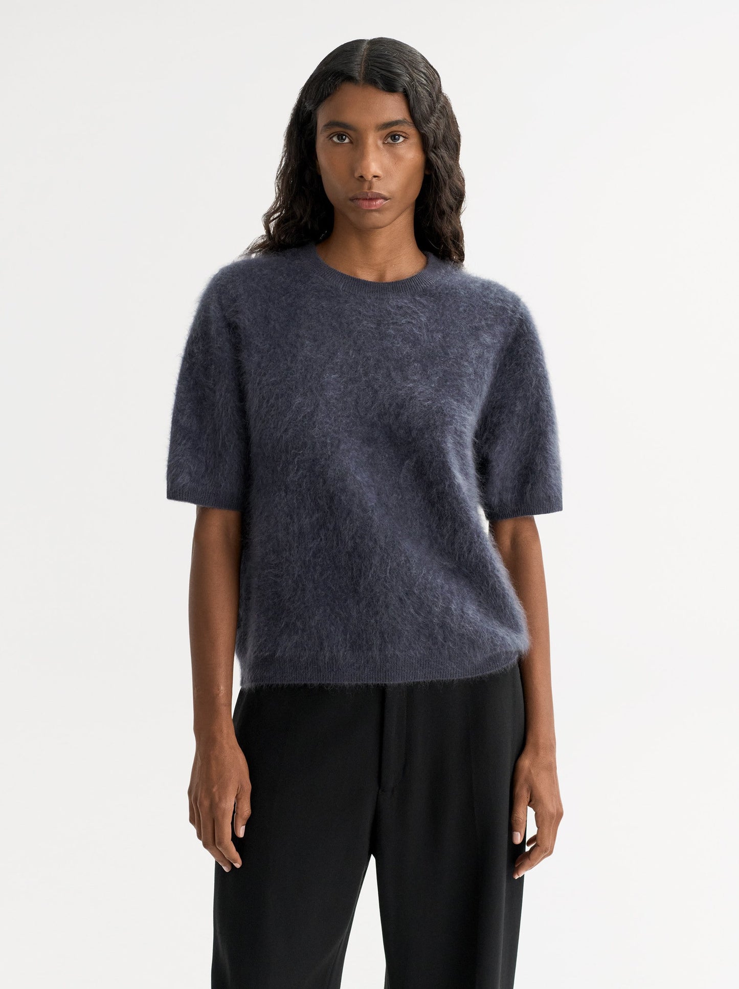 Brushed Short Sleeve in Anthracite