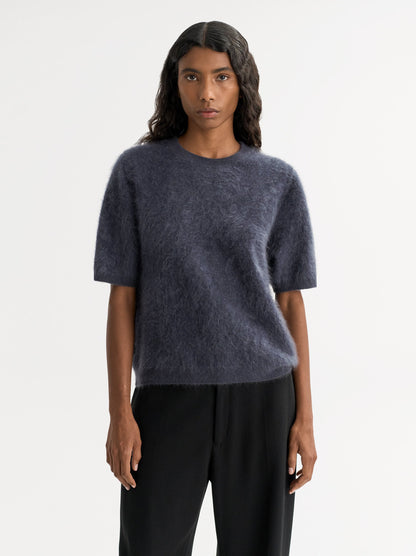 Brushed Short Sleeve in Anthracite