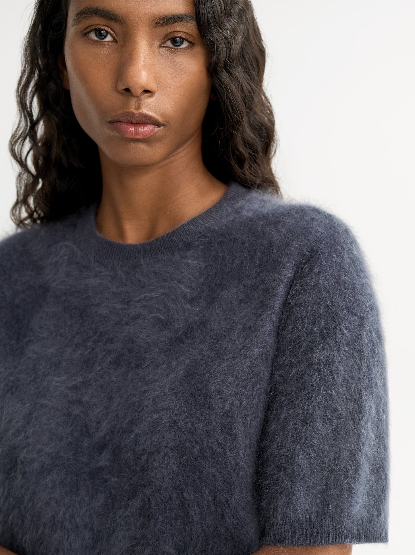 Brushed Short Sleeve in Anthracite