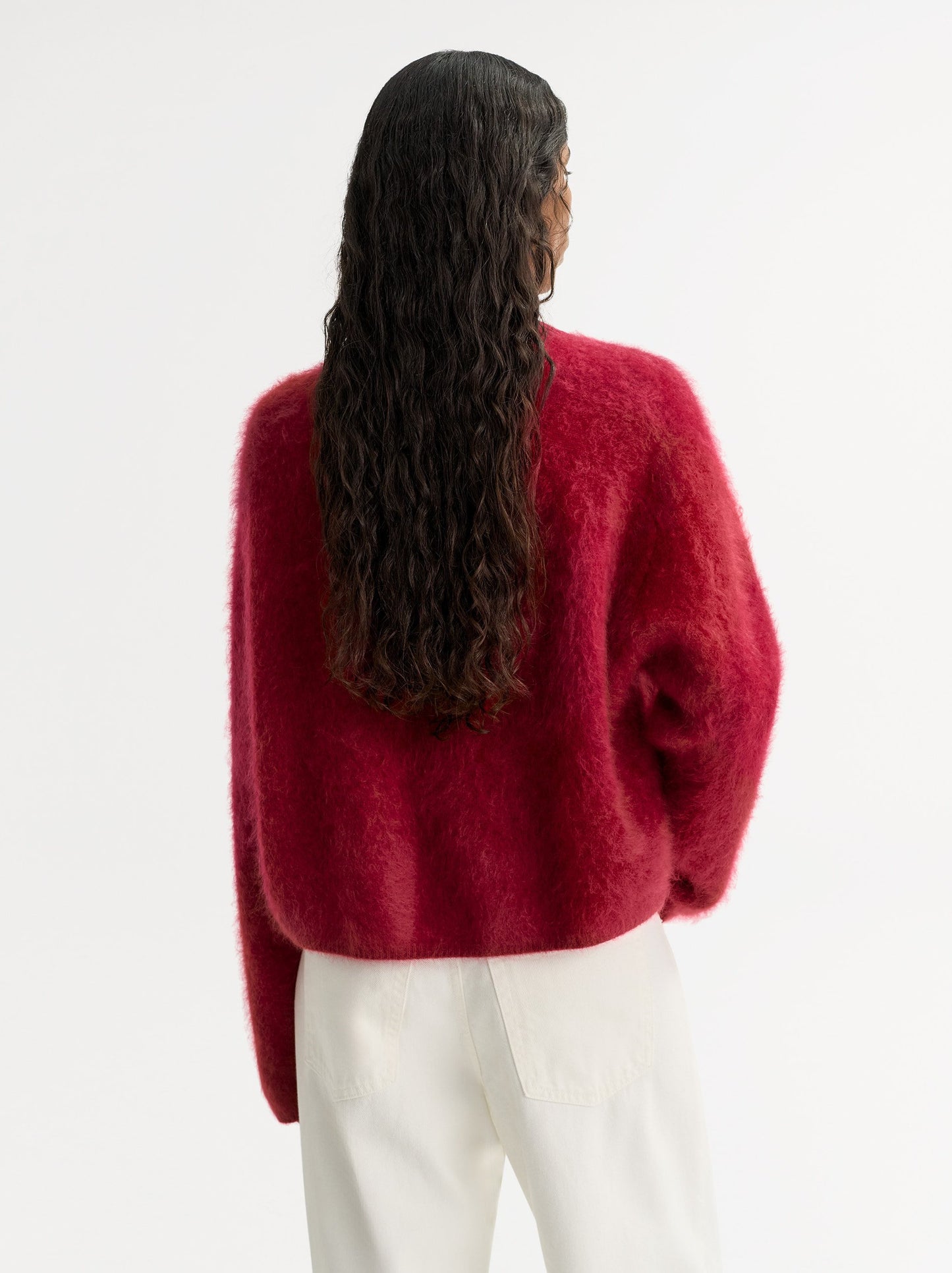 Brushed Crewneck in Dahlia