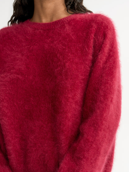 Brushed Crewneck in Dahlia