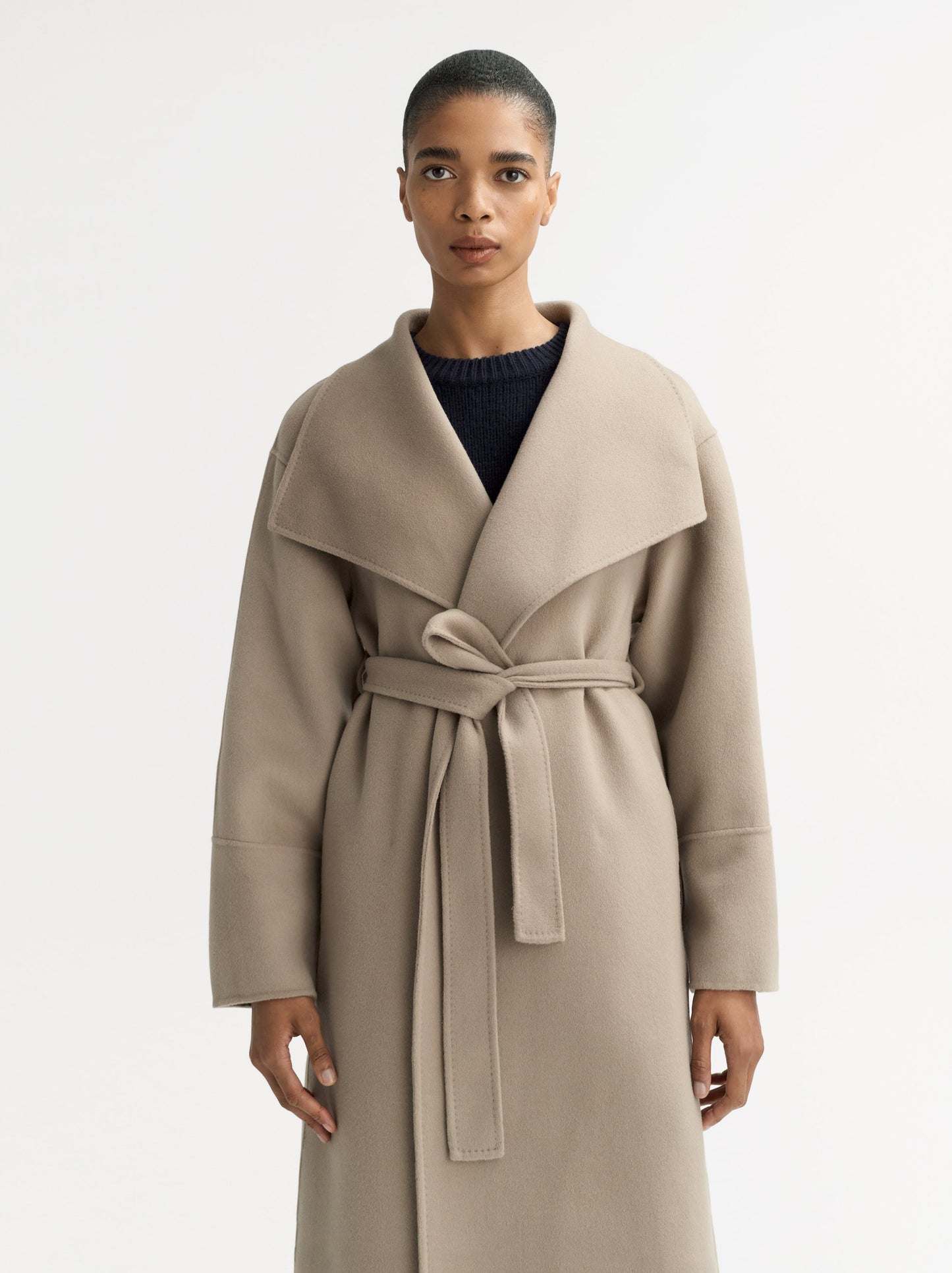 Long Coat in Dark Sand