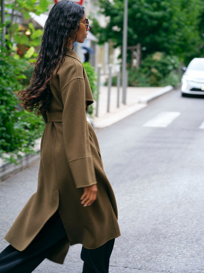 Long Coat in Olive