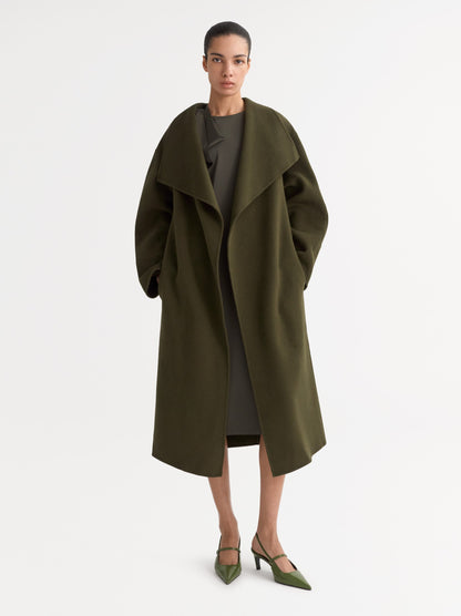 Long Coat in Olive