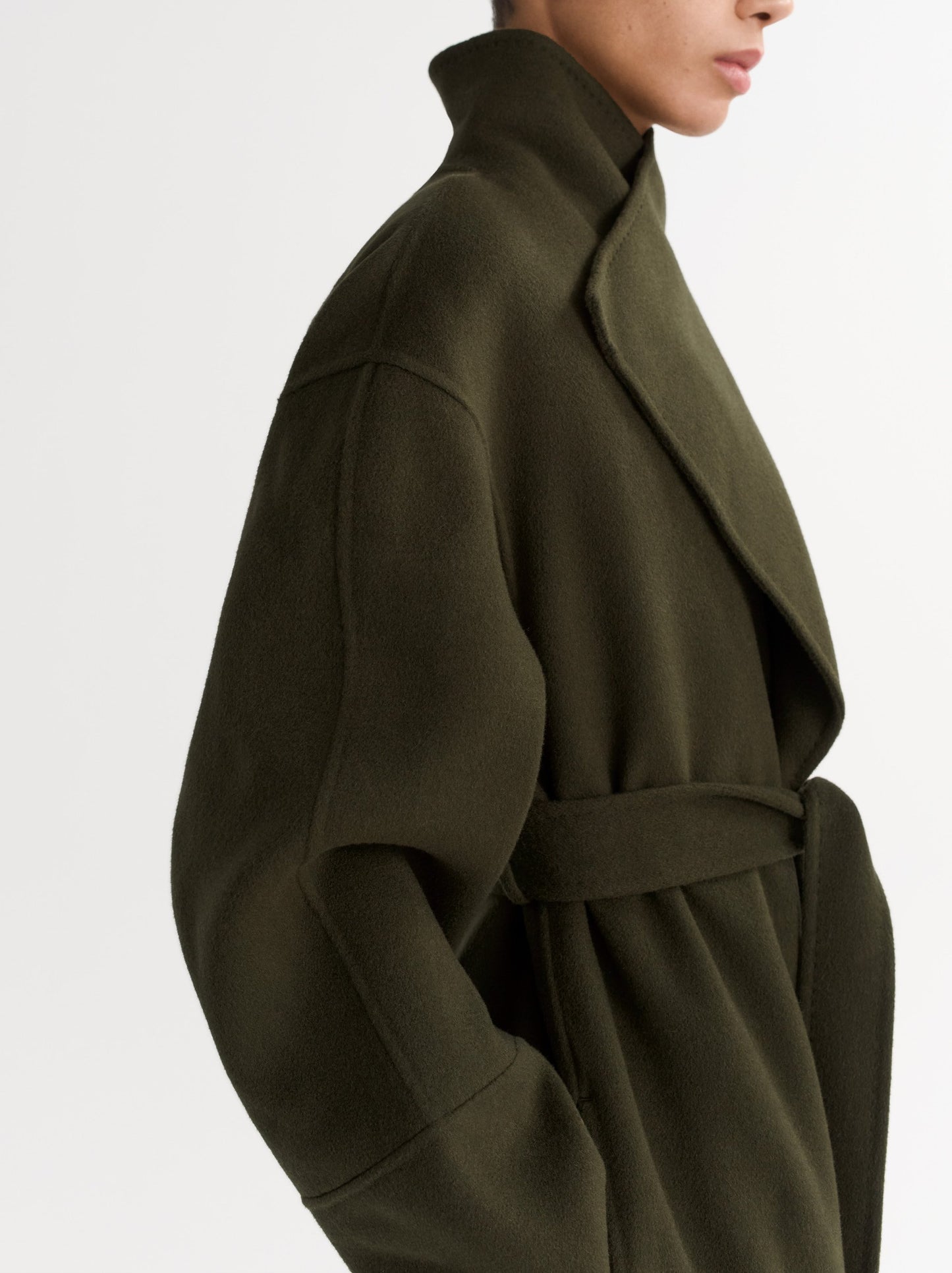 Long Coat in Olive
