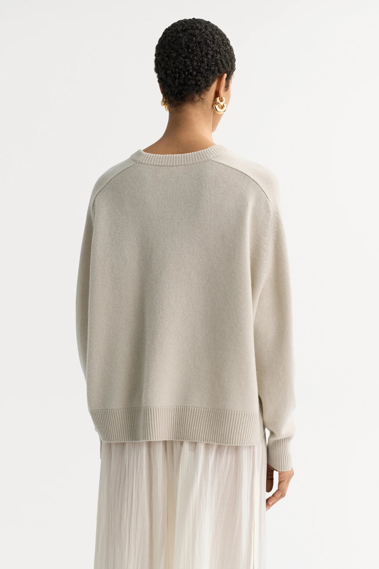 Boyfriend Crewneck in Chalk