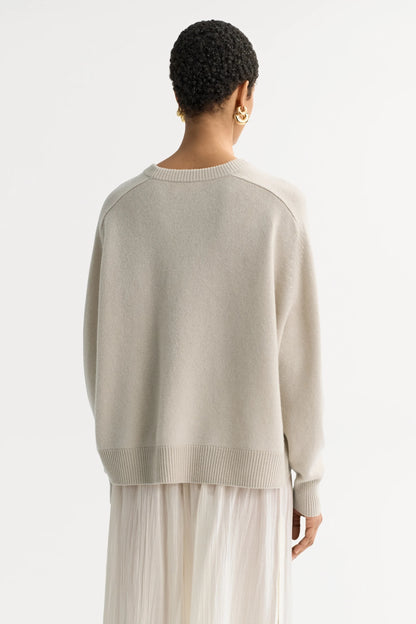 Boyfriend Crewneck in Chalk