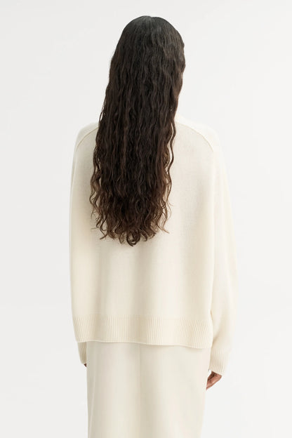 Boyfriend Crewneck in Feather White