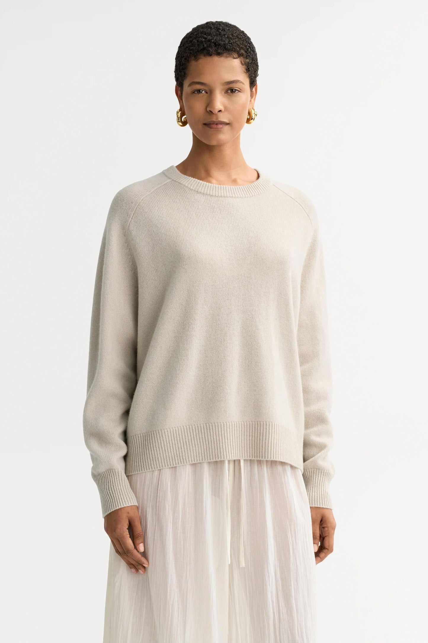 Boyfriend Crewneck in Chalk
