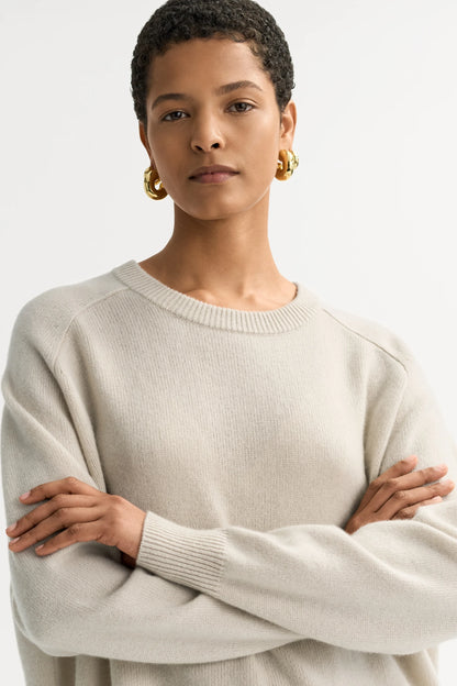 Boyfriend Crewneck in Chalk
