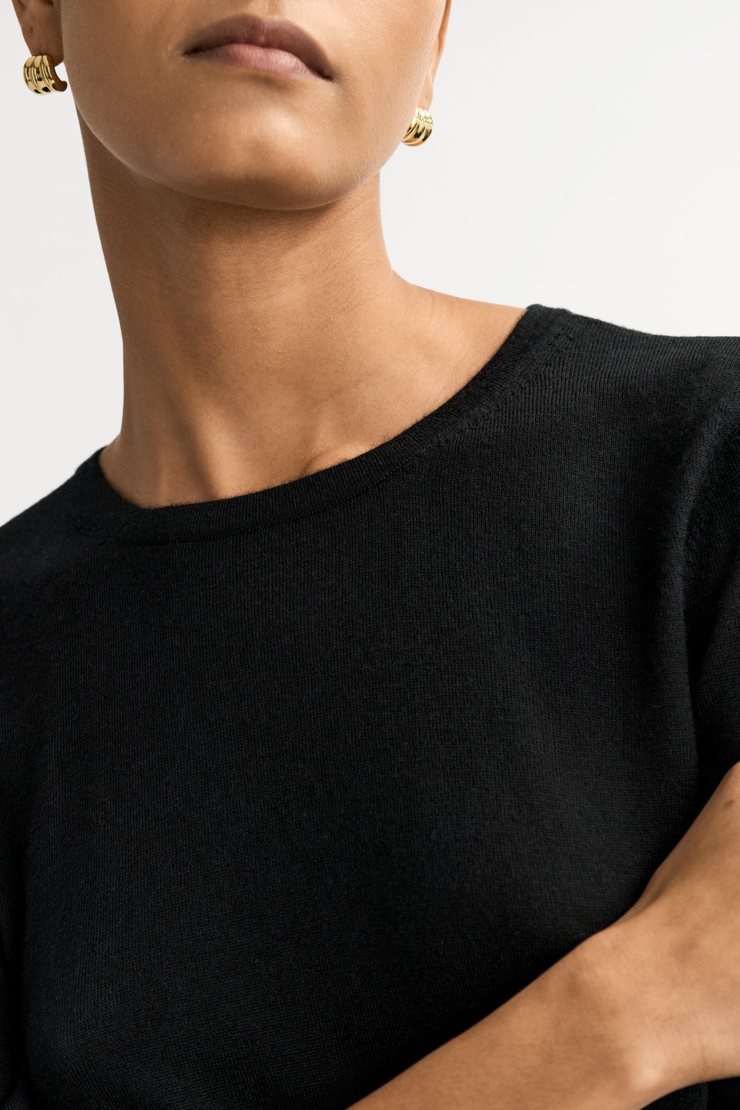 Short Sleeve Crewneck in Black