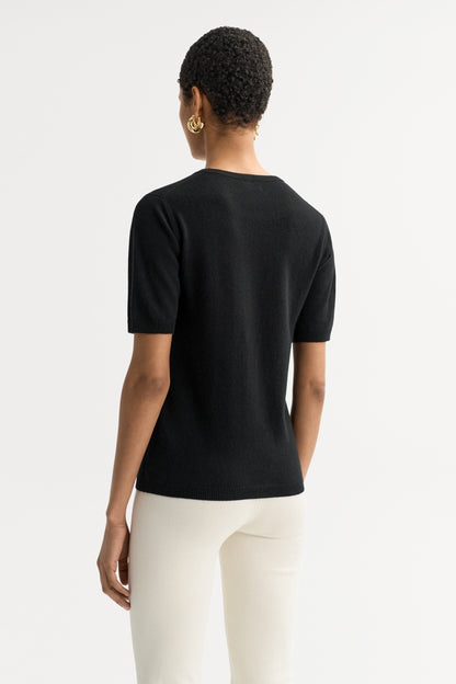 Short Sleeve Crewneck in Black