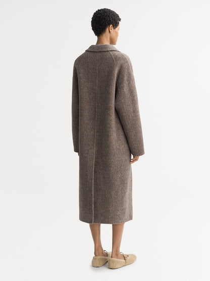 Herringbone Coat in Brown